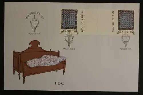 Aland, MiNr. 41, Zwischenstegpaar mit Nummer, FDC - 635855