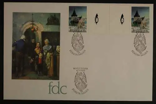 Aland, MiNr. 37, Zwischenstegpaar mit Posthorn, FDC - 635852