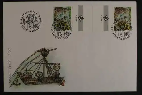 Aland, MiNr. 105, Zwischenstegpaar, FDC - 635795