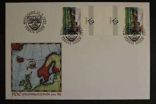 Aland, MiNr. 129, Zwischenstegpaar, FDC - 635806