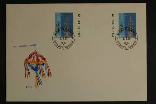 Aland, MiNr. 10, Zwischenstegpaar mit Nummer, FDC - 635826