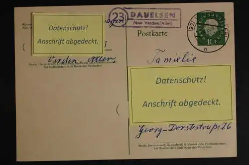 Dauelsen über Verden (Aller), Landpoststempel auf Ganzsache - 511452