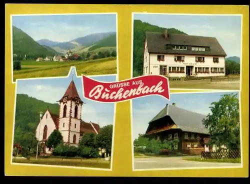 Buchenbach, Schwarzwald, Rathaus, Kirche, Teilansicht - 420044