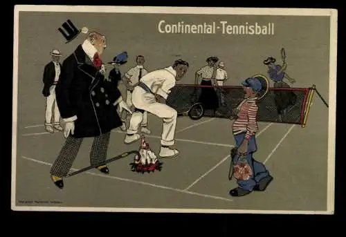 Continental-Tennisball, Tennisplatz, Scherz, Werbung - 419872