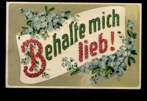 Mit Blumenblüten geschrieben: Behalte mich lieb! - 419876