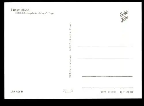 Schnet/Thür., FDGB-Erholungsheim "Kaluga", Foyer - 419953