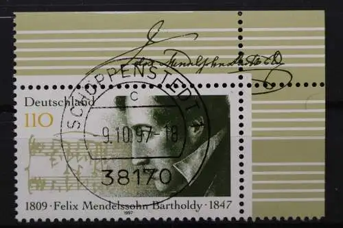 Deutschland (BRD), MiNr. 1953, Ecke re. oben, zentrischer Stempel, EST - 636878