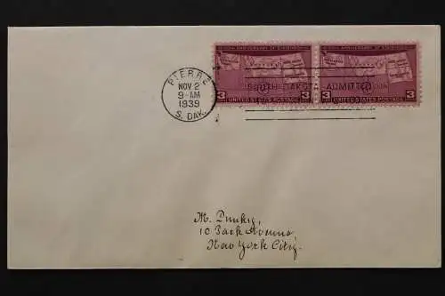 USA, MiNr. 454, waag. Paar, ESST Pierre, FDC - 639830