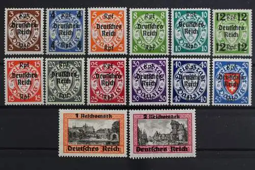 Deutsches Reich, MiNr. 716-729, Falz - 638433