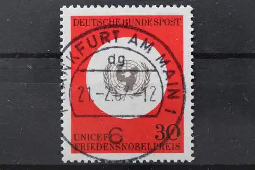 Deutschland (BRD), MiNr. 527, zentrisch VS F/M, gestempelt - 639741