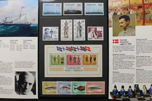 Färöer, MiNr. 79-Block 1, Jahresmappe 1983, postfrisch - 639860