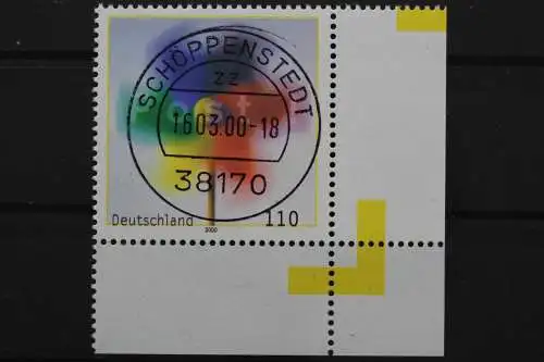 Deutschland (BRD), MiNr. 2106, Ecke re. unten, zentrischer Stempel, EST - 639987