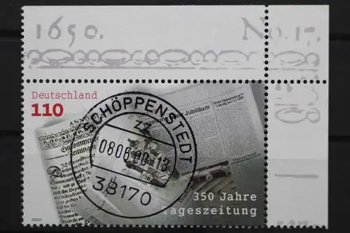 Deutschland (BRD), MiNr. 2123, Ecke re. oben, zentrischer Stempel, EST - 639979