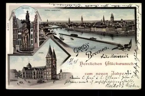 Bremen, Roland, Total-Ansicht, Dom - 420431