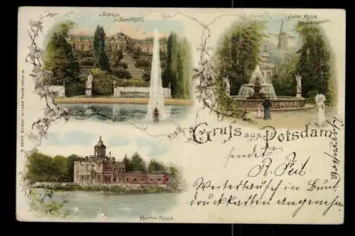 Potsdam, Schloss Sanssouci, historische Mühle, Marmor-Palais - 420408