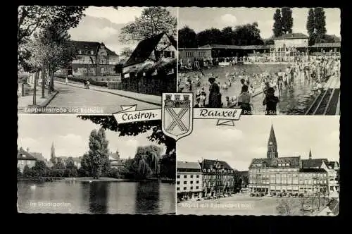 Castrop-Rauxel, Rathaus, Parkbad Süd, Stadtgarten, Markt, Wappen - 420142