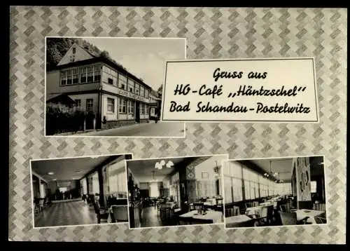 Bad Schandau-Postelwitz, HO-Cafe "Häntzschel", 3 Innenansichten - 420603