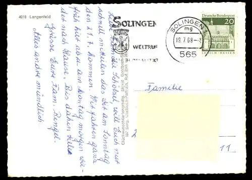 Langenfeld/Rheinland, verschiedene Gebäude der Hauptstraße, Wappen - 420745