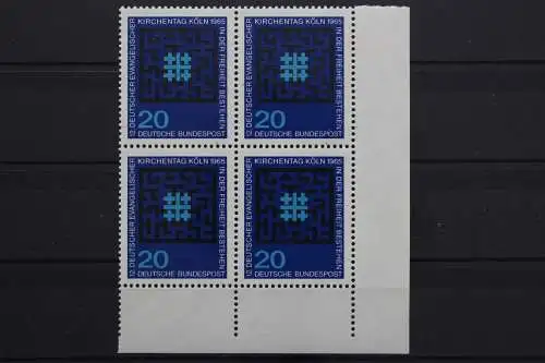 Deutschland, MiNr. 480, Viererblock, Ecke re. unten, postfrisch - 640684