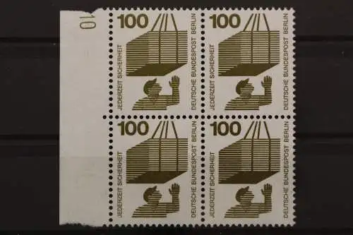 Berlin, MiNr. 410 A, 4er Block, linker Rand mit DZ 10, postfrisch - 641479