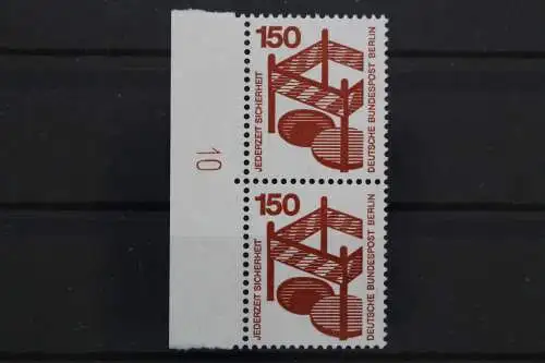 Berlin, MiNr. 411, senkr. Paar, Rand mit DZ 10, postfrisch - 641273