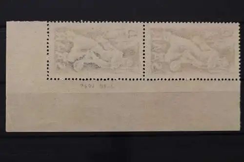 Saarland, MiNr. 284, Paar, Ecke mit Druckdatum, postfrisch - 643899