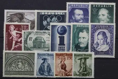 Österreich, MiNr. 968-980, Jahrgang 1952, postfrisch - 645181