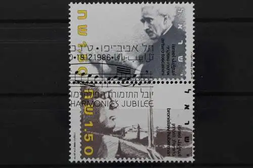 Israel, MiNr. 1049 + 1048, senkr. Paar, gestempelt - 649653