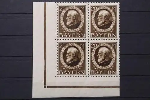 Bayern, MiNr. 109 I A, 4er Block, Ecke links unten, postfrisch - 653704