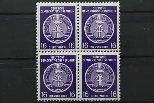 DDR Dienst A, MiNr. 7 x, Viererblock, postfrisch - 652625