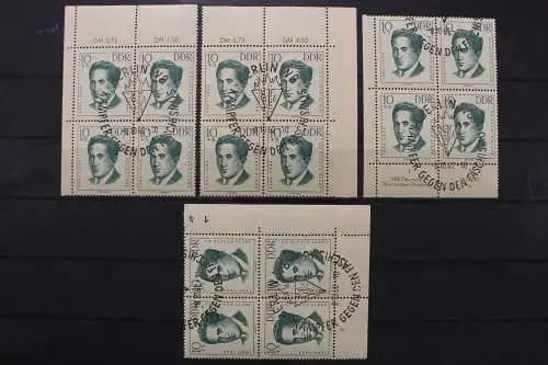 DDR, MiNr. 719, Viererblöcke, alle 4 Ecken, DV 4, ESST - 653365