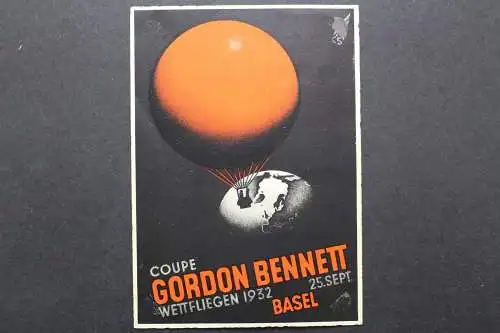 Schweiz, MiNr. 258 auf G. Bennett Ballon Karte, 1932 - 511780