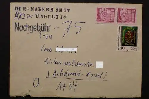 DDR, Stempel: Marke seit 3.10. ungültig - Nachgebühr - 511961