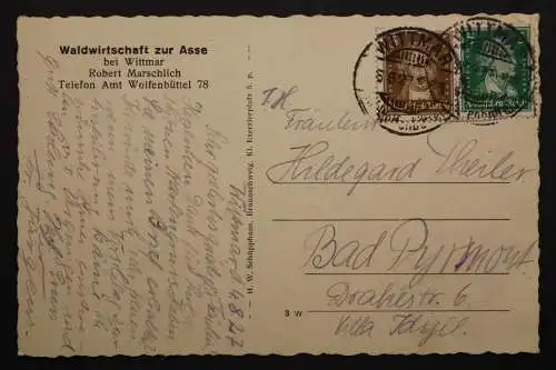 Wittmar bei Wolfenbüttel, Waldwirtschaft zur Asse, Inh. R. Marschlich - 422257