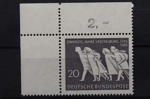 Deutschland, MiNr. 479, Ecke li. o. fehlendes Zahnloch, postfrisch - 656874