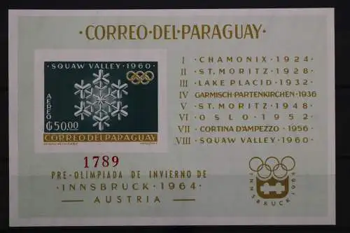 Paraguay, MiNr. Block 39, postfrisch - 658790