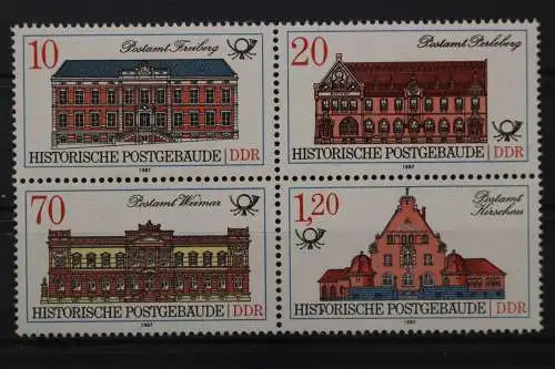 DDR, MiNr. 3069 PF I, Viererblock, postfrisch - 659374