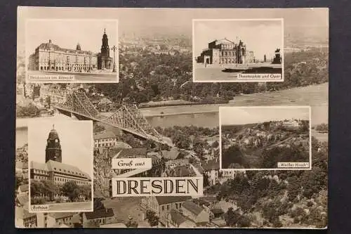 Dresden, Altmarkt, Theaterplatz u. Oper, Brücke, Rathaus, Weißer Hirsch - 422481