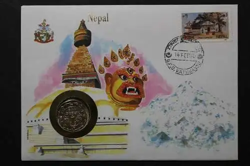 Nepal, Numisbrief vom 14.2. ? - 659782