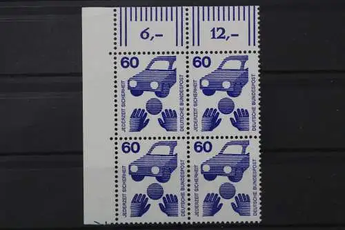 Deutschland, MiNr. 701 A, Viererblock, Ecke li. oben, postfrisch - 660912