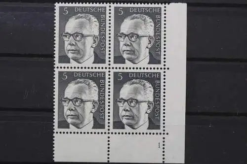 Deutschland, MiNr. 635 Viererblock Ecke re. u. FN 1, postfrisch - 661967