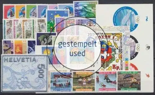 Schweiz, MiNr. 1709-1745, Jahrgang 2000, gestempelt - 201626