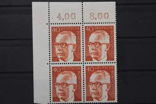 Deutschland, MiNr. 639 Viererblock, Ecke links oben, postfrisch - 660890