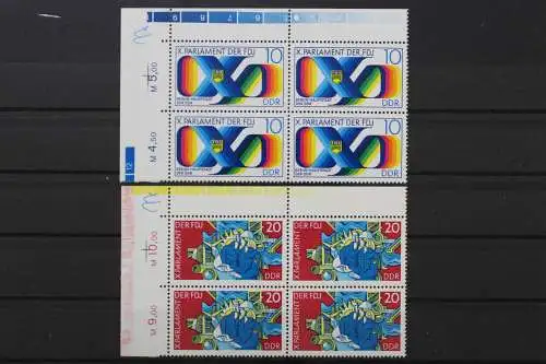 DDR, MiNr. 2133-2134, Viererblöcke, Ecken links oben, postfrisch - 661029