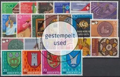 Schweiz, MiNr. 1191-1213, Jahrgang 1981, gestempelt - 201609