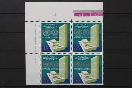 DDR, MiNr. 1883, Viererblock, Ecke links oben, DV 1, postfrisch - 661088