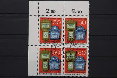 Deutschland (BRD), MiNr. 825 Viererblock, Ecke links oben, gestempelt - 661420