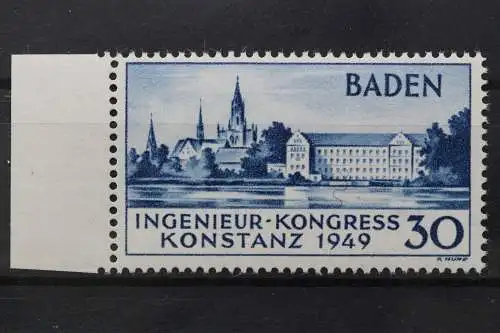 Franz. Zone Baden, MiNr. 46 II, postfrisch, BPP Signatur - 661791