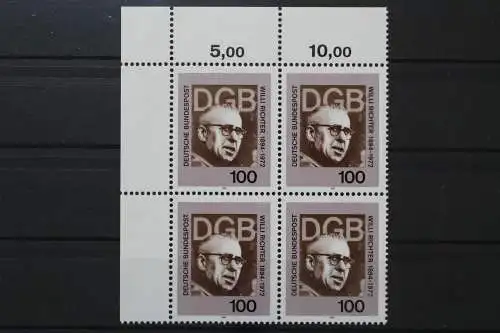 Deutschland, MiNr. 1753, Viererblock, Ecke li. oben, postfrisch - 662082