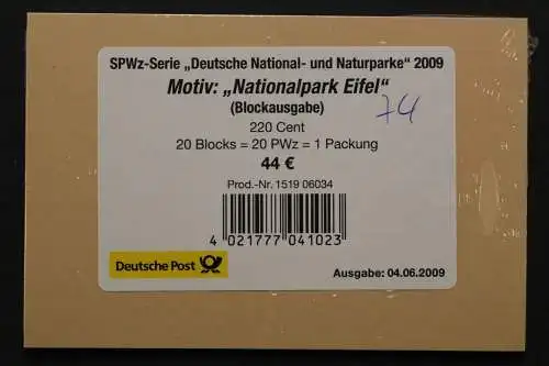 Deutschland, MiNr. Block 74, 20 Blöcke im Originalblister, postfrisch - 202492